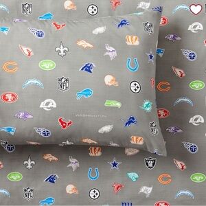 NFL bright logo sheet set TWIN- your favorite AFC and NFC football team logos